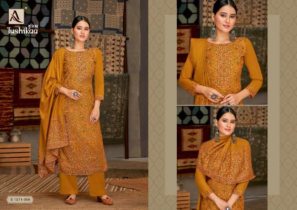 Alok Tushikaa 2 Pure Pashmina Designer Dress Material Collection 